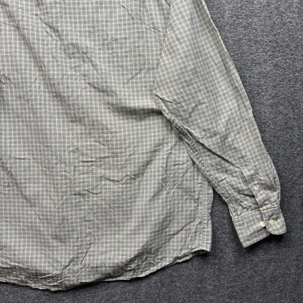 J. Crew Shirt Mens Large Green Tan Plaid Button Down Long Sleeve Cotton - Picture 9 of 16